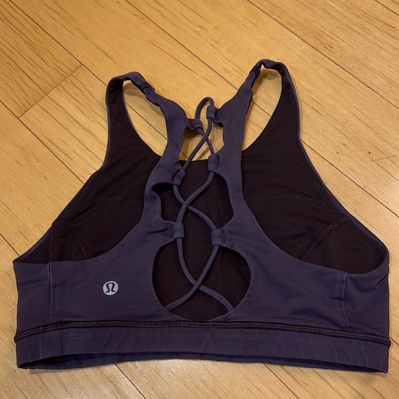 Lululemon High Neck Sports Bra Size 4 Purple - Picture 4 of 5